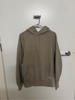 MADEWELL Men's Taupe Hooded Pullover Sweatshirt - Casual Everyday Hoodie